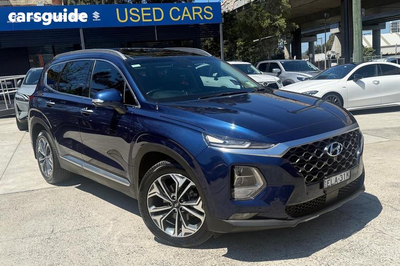 Blue 2020 Hyundai Santa FE Wagon Highlander Crdi Burg (Awd)