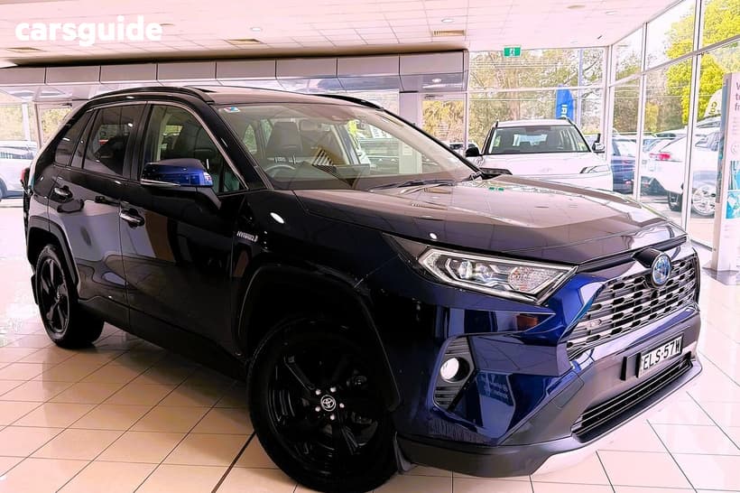 Blue 2020 Toyota RAV4 Wagon Cruiser (2Wd) Hybrid